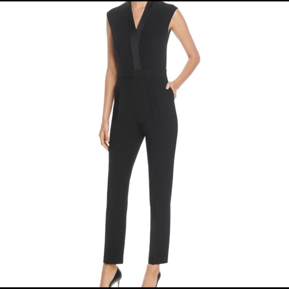 Hugo Boss Divuna Contrast Detail Cropped Jumpsuit